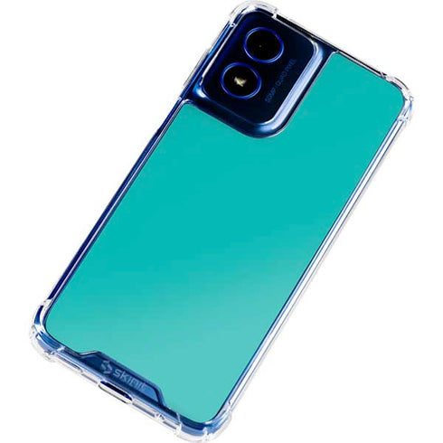 Aqua Blue Moto G 5G (2024) Clear Case